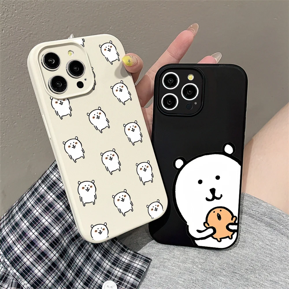 Kawaii Jokes Bear For Xiaomi 15 Redmi K PRO For Samsung S24 ULTRA PLUS Liquid Silicone Velvet All-Inclusive Soft Phone Case