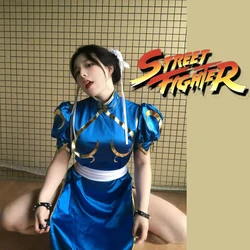 Street Fighter Chun Li Cosplay Cheongsam Chinese Qipao Halloween Costumes For Women Party Performance Game Clothing ACGN Show