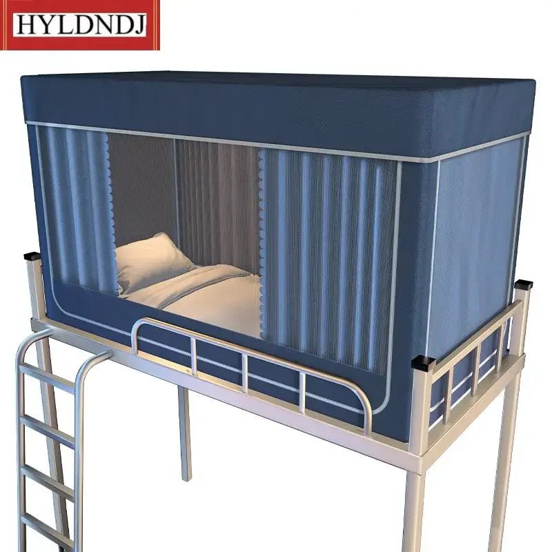 Strong Holder Anti-Mosquito Bunk Tent Room Decor 0.9M Bed Student Dormitory Blackout Mosquito Net Canopy Zipper Bed Curtain