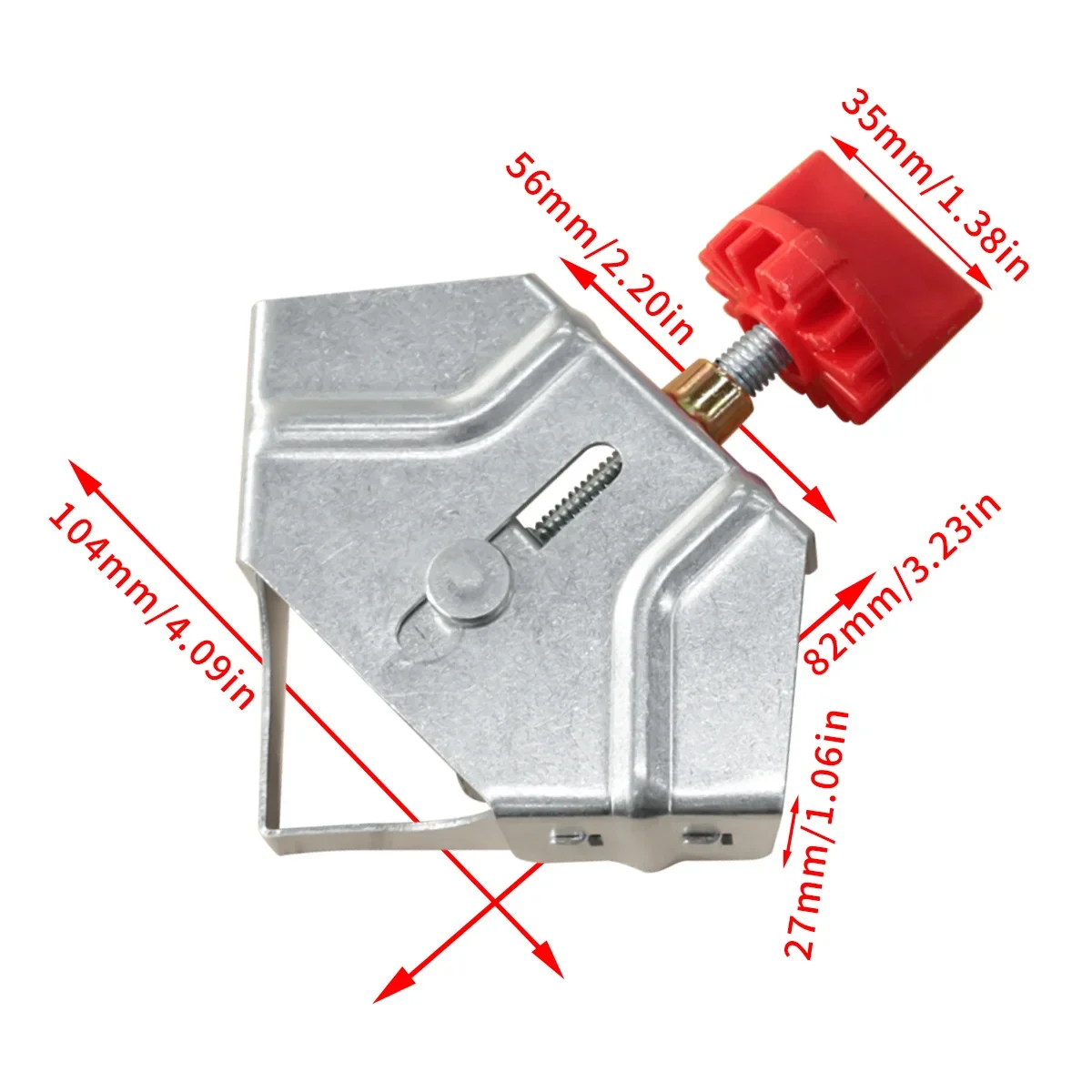 مشبك زاوية 90 درجة، أداة تثبيت وتثبيت قوية للخزانة الخشبية مع فك متأرجح قابل للتعديل، لقضيب فولاذي للأنابيب المعدنية الخشبية