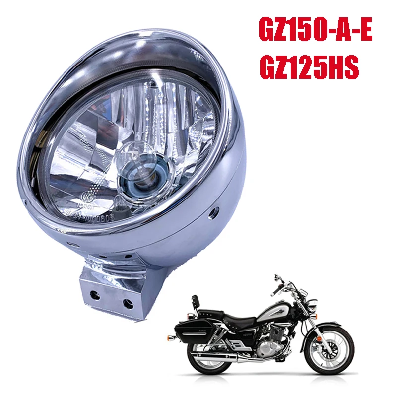 

Motorcycle Head Lamp for Suzuki Haojue Qingqi Jingcheng GZ125HS GZ150-A HJ150 QS150 JC150 Chromed Customs Motorbike Front Light