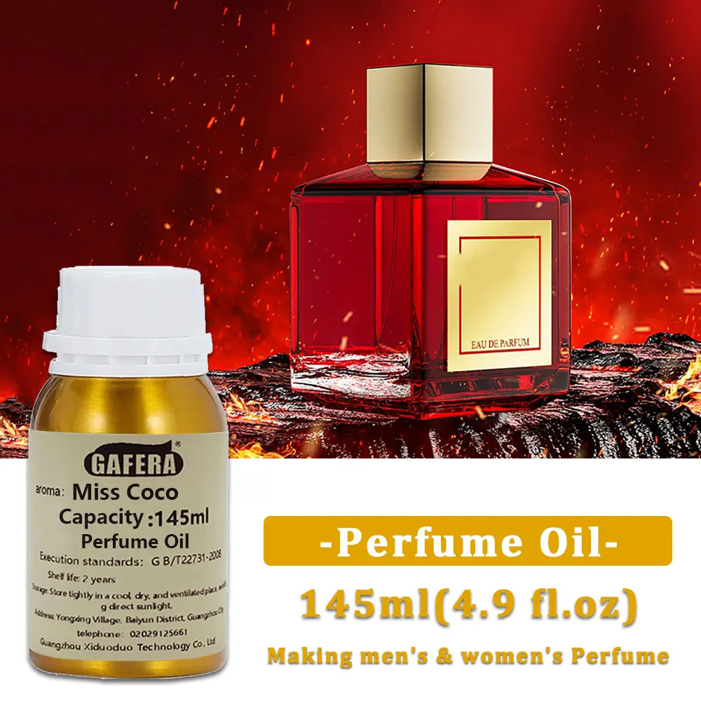 

GAFERA 145ml (4.9 oz) Miss Coco Perfume Oil Essential Oil For DIY Men's Women's Perfume, Handmade Self-Adjusting Brand Fragrance