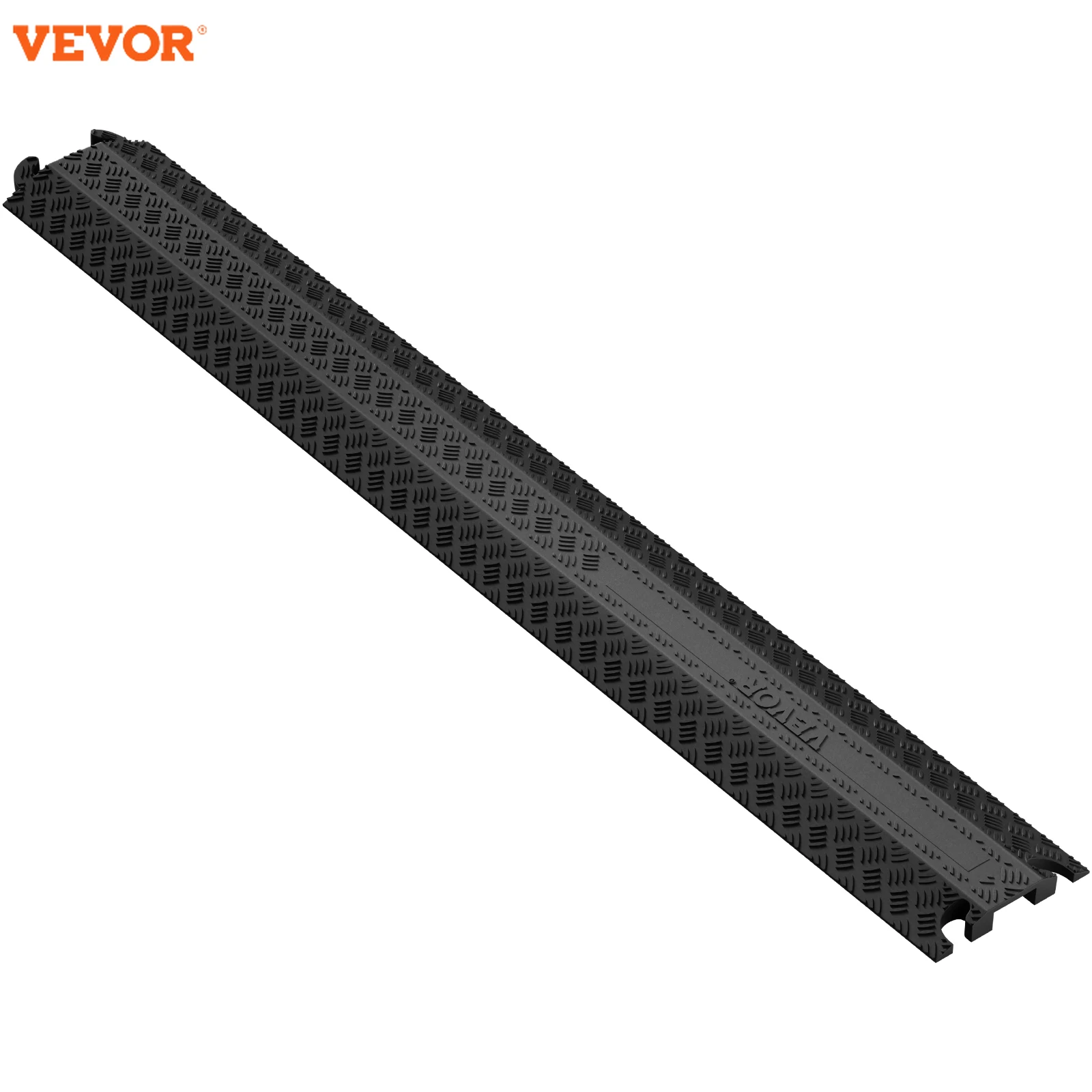 VEVOR Drop Over Cable Cover Ramp 2,000 lbs/axle Load Capacity Heavy Duty TPR Cable Hose Protector Ramp for Indoor Outdoor Use