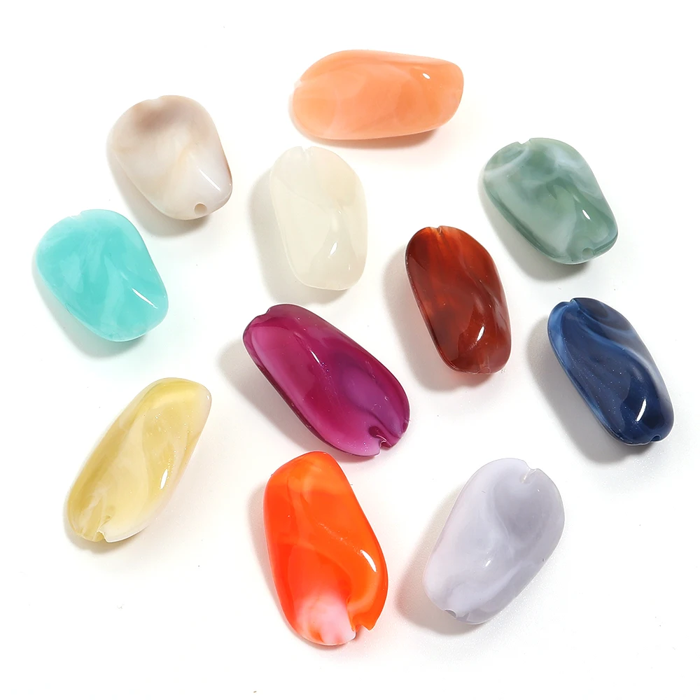 

30pcs/lot Irregular Acrylic Beads Double Colors Cloud Loose Spacer Beads for Jewelry Making DIY Bracelets Necklace Accessories