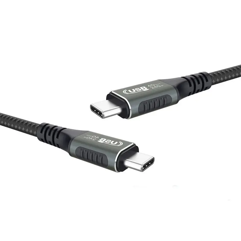كابل USB4 40Gbps PD240W Thunderbolt4 8K @ 60 هرتز Type-C كابل شحن سريع Thunderbolt3 Type-C إلى C كابل نقل البيانات للهاتف