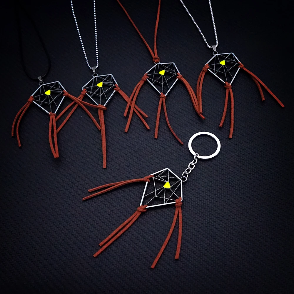 Collar con colgante de la muerte para hombre y mujer, collar de Metal con atrapasueños, joyería de juego, cadenas, Gargantilla, Charm