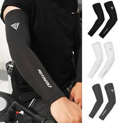 Motowolf Motorcycle Riding Sunscreen Sleeves Arm Sleeves Ice Silk Breathable Quick Dry Elastic Anti Slip Cool UV Protection