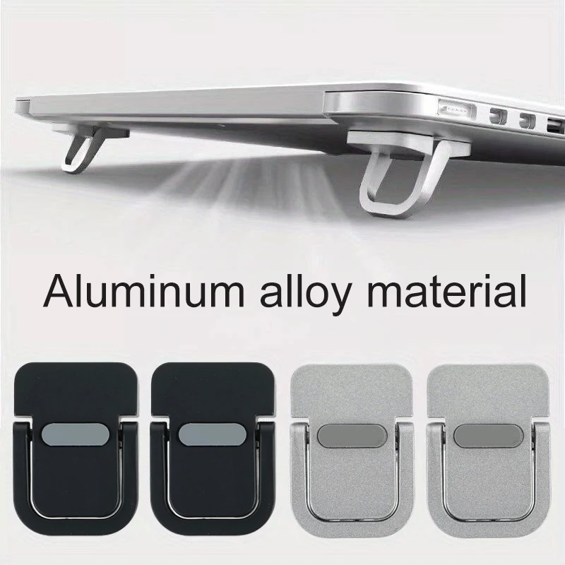 2pcs/Set Laptop Stand for Computer Keyboard Stand Riser Aluminum Mini Portable Laptop Stands for Notebook