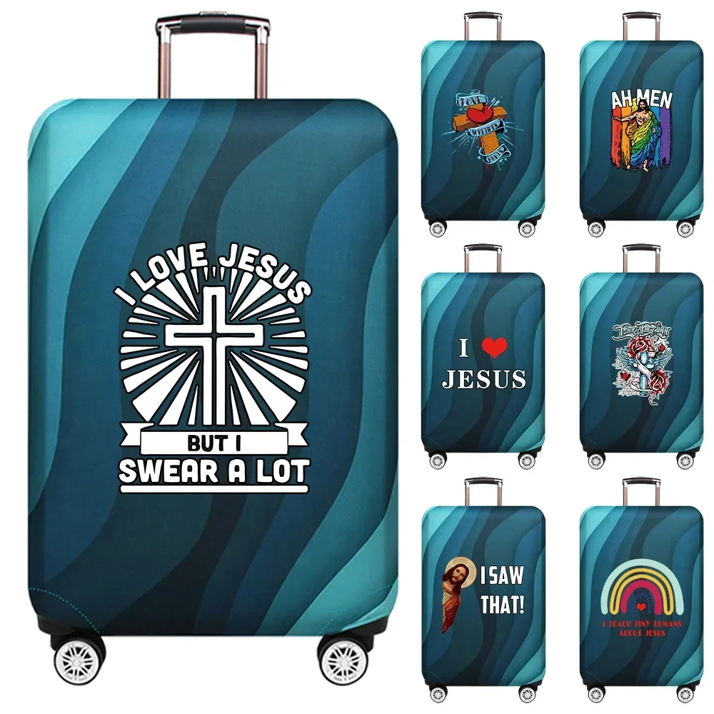 

Luggage Cover Travel Suitcase Protective Cover Teamlogo Series Dust-Proof Elastic Fabric for 18-32inch Baggage Case