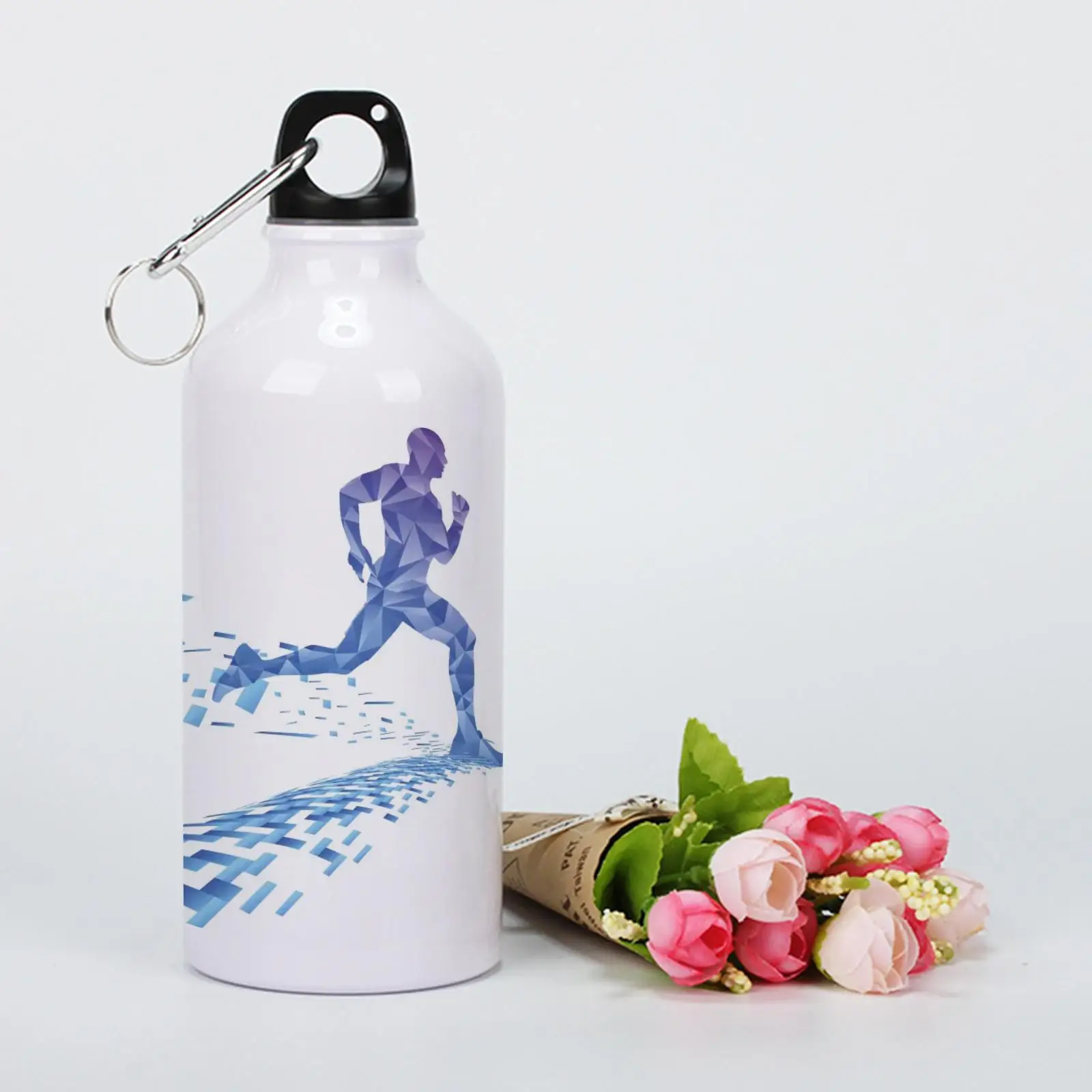 Blank Coated Sublimation Water Sport with Carabiner 750ml Drinking Lid Drink