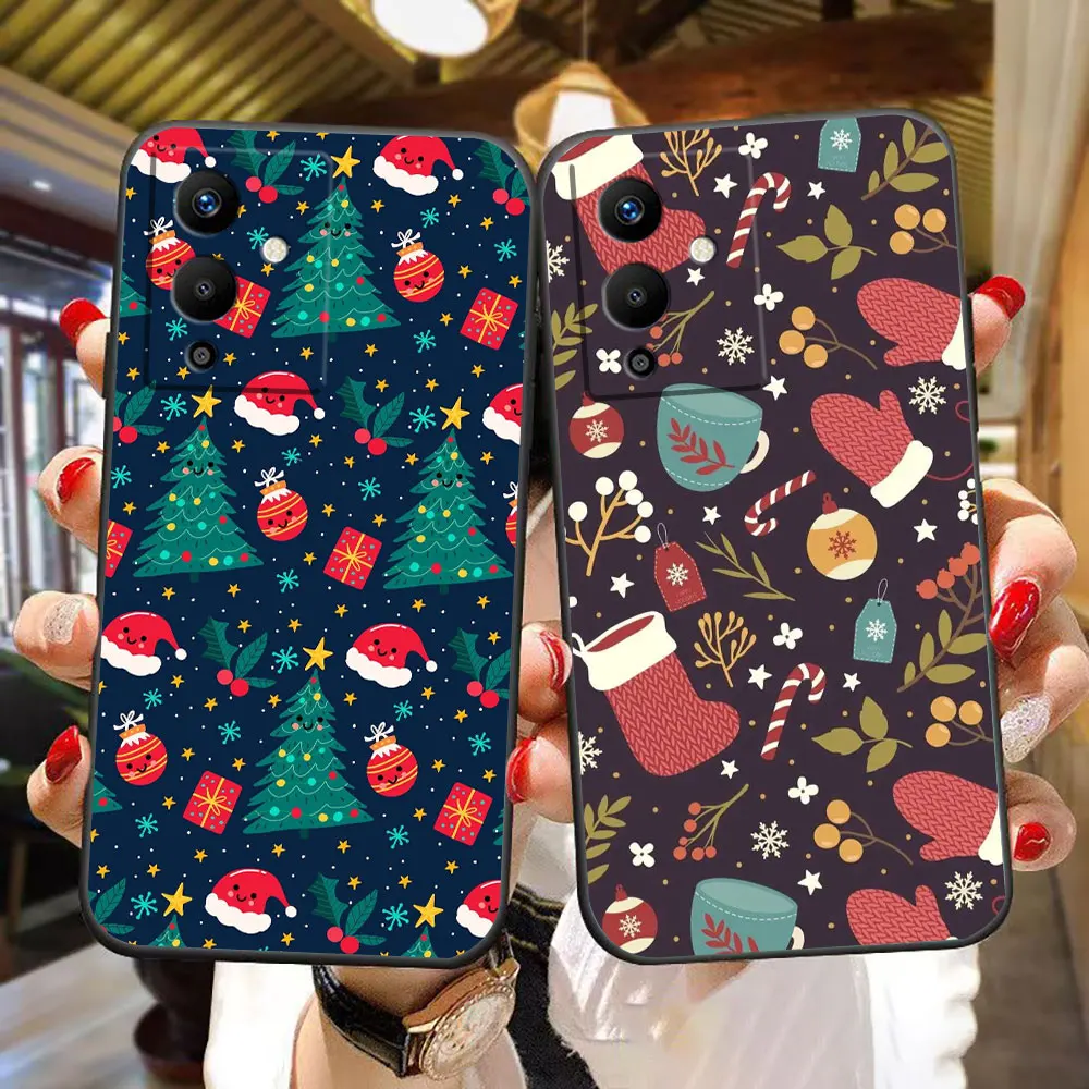 

Merry Christmas, Santa Hat Cover Phone Case For Infinix NOTE 7 8 8I 10 11 11S 12 30 40 TECNO POVA NEO 2 4 5 6 Pro Case Funda
