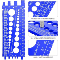 A48I 1Pc Nut Bolt Thread Gauge Checker Bolt Size and Thread Gauge Bolt Nut Thread Measure Gauge Bolt and Nut Identifier