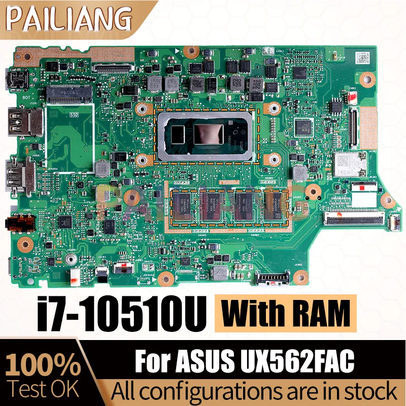 REV.2.0 UX562FAC For ASUS ZenBook UX562F UX562FA Q526FA Q526FAC MAIN BOARD SRGKW i7-10510U With RAM Notebook Mainboard