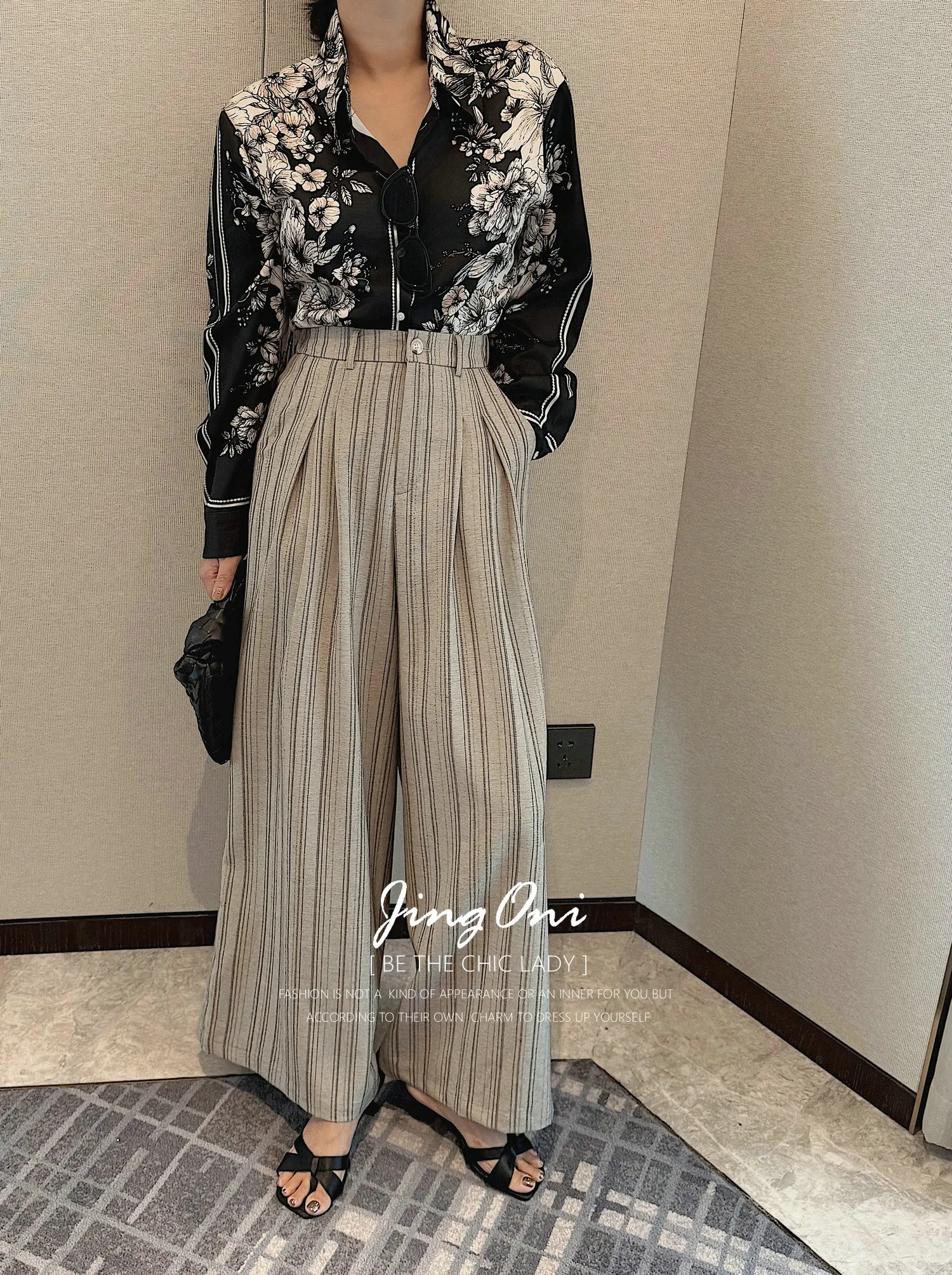 Pantaloni cargo in lino a righe Y2K Abbigliamento donna 2025 Autunno Stile moda coreana Pantaloni lunghi eleganti Gamba larga Vita alta New Chic