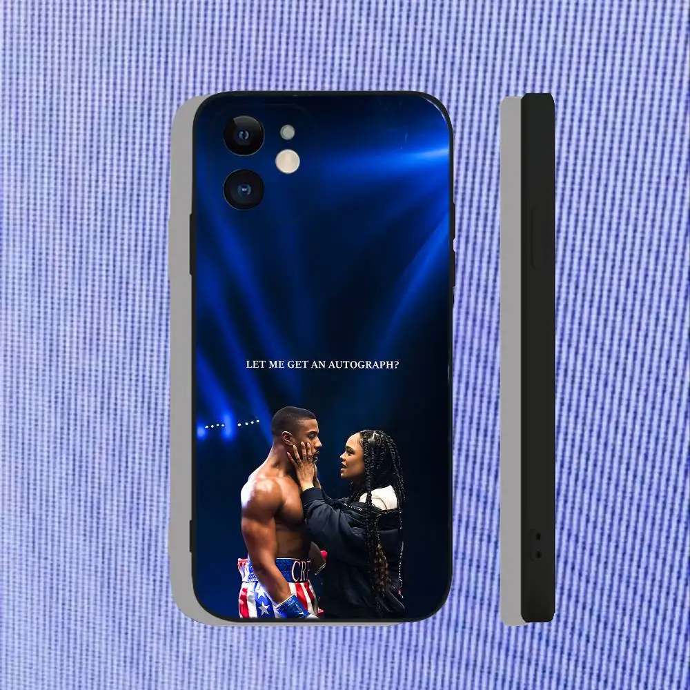حافظة هاتف C-Creed Movie Boxing لهاتف iPhone 17,16,15,14,13,12,11,Pro,Max,Plus,Air,X,XS,XR,SE,8,7,Mini,Soft Black Funda #5
