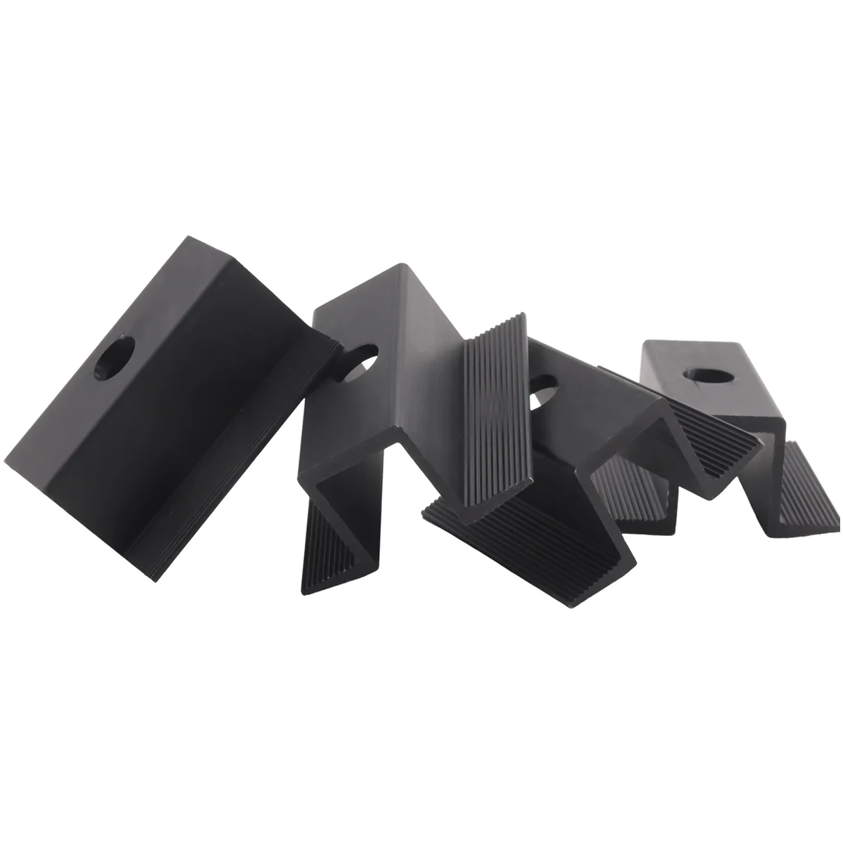 Новый 10 x центральный зажим для фотоэлектрических солнечных панелей, черный, зажим модуля для всех высот рамы, кронштейн для солнечных панелей для крыши солнечных панелей