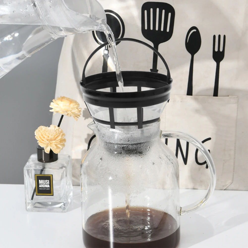 Reusable Coffee Filter Basket Cup Style Coffee Machine Strainer Nylon Mesh Filter Funnel Kettle Coffee Maker Tool Accessories