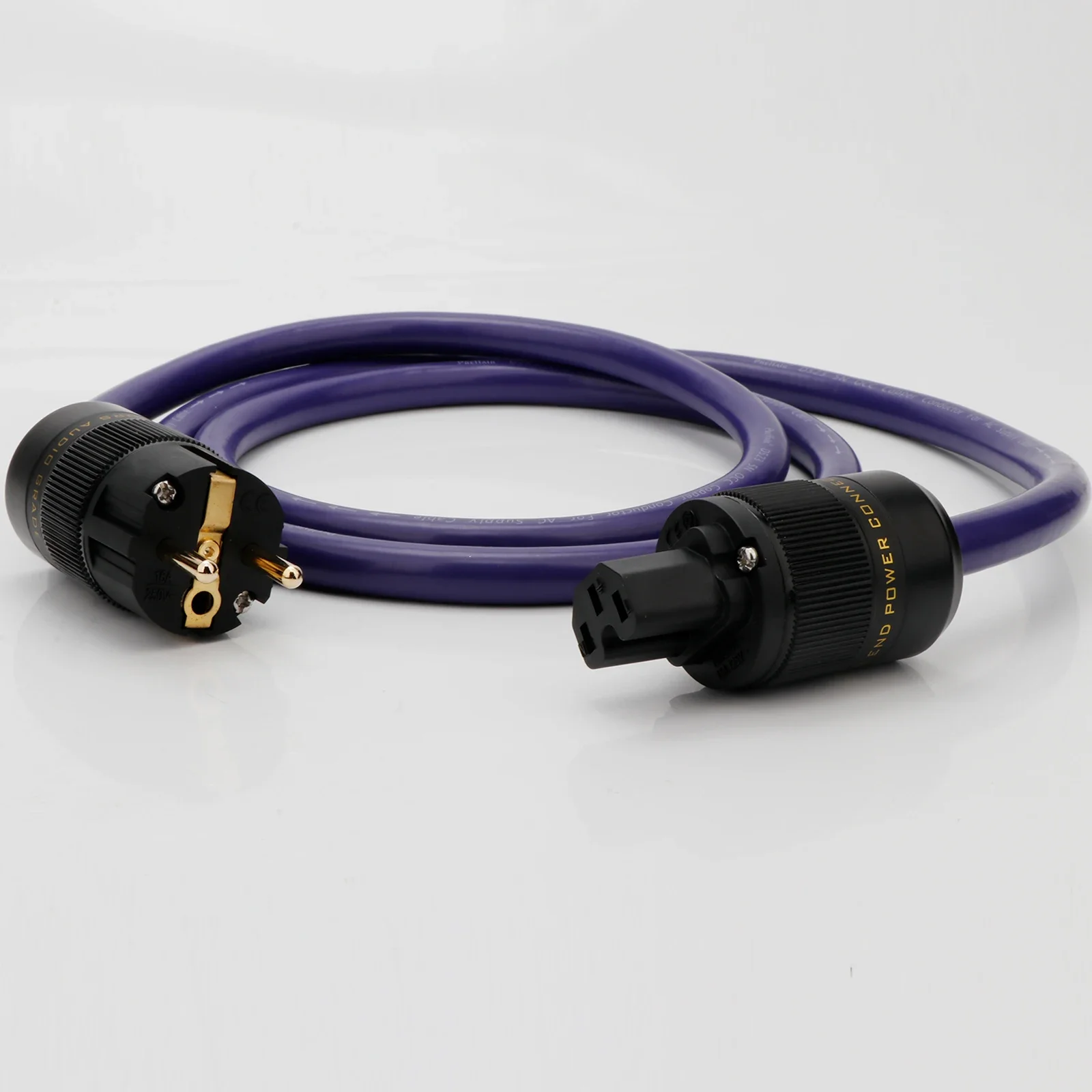 

Hifi OCC Copper EU/US Power Cord Cable IEC C14 c15 Audiophile cables With Female Plug EU supply line electric audio extend cable