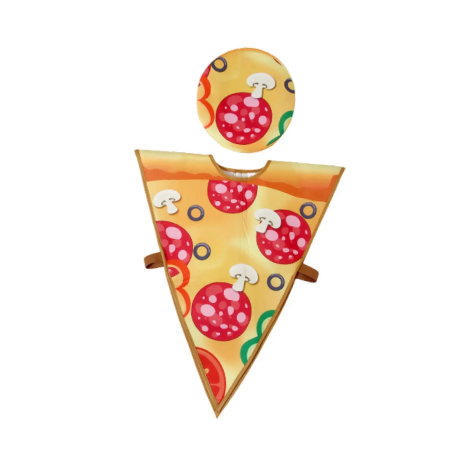 ชุดคอสเพลย์เด็ก ชุดแต่งกายรูปพิซซ่าสุดเก๋ ผลิตจากโพลีเอสเตอร์เนื้อนุ่ม เหมาะสำหรับงานปาร์ตี้และการแสดงในวันฮาโลวีน
