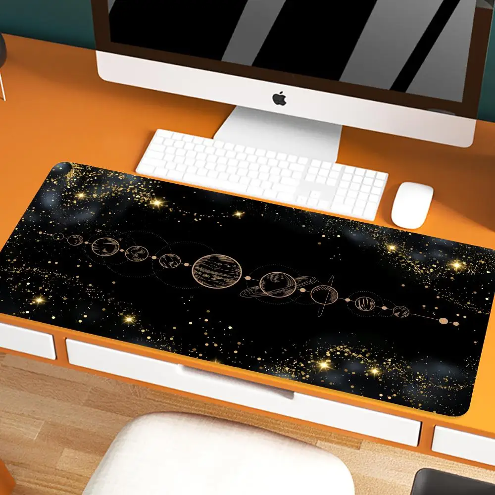 

Galaxy Constellation Mouse Pad Large Rubber Belt Lock Laptop Gamer Keyboard Desk Pad Universe Star Gaming Keyboard Pad