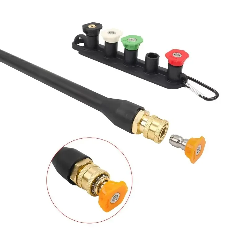 Glb For 1/4 Rotary Lotus Nozzle Replacement High Pressure Cleaning Machine Quick Connector Car Wash Water Gun Gun Rod Spray