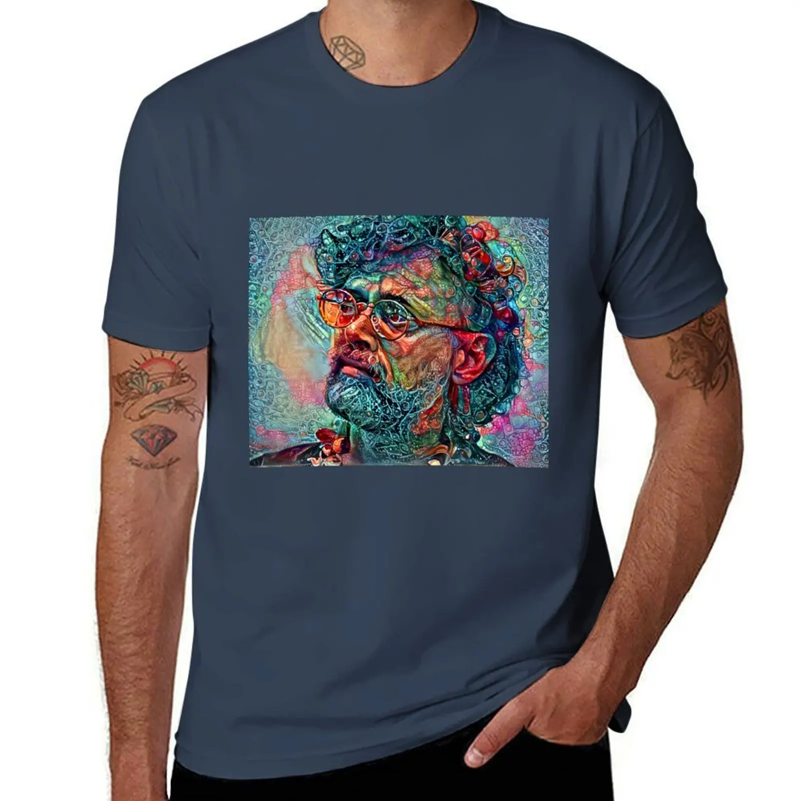 

Terrence McKenna Psychedelic Painting 2020 T-Shirt cotton t shirts man 100% man t shirt designer t shirts cotton 100% T-Shirt