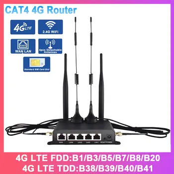 KuWFi 300Mbps CAT4 4G LTE router bezdrátový WiFi router 4 ks odnímatelných antén s WAN LAN RJ45 portem AP opakovač režim USIM slot 10 nejlepší prodej 4G LTE router s venkovní anténou - №6