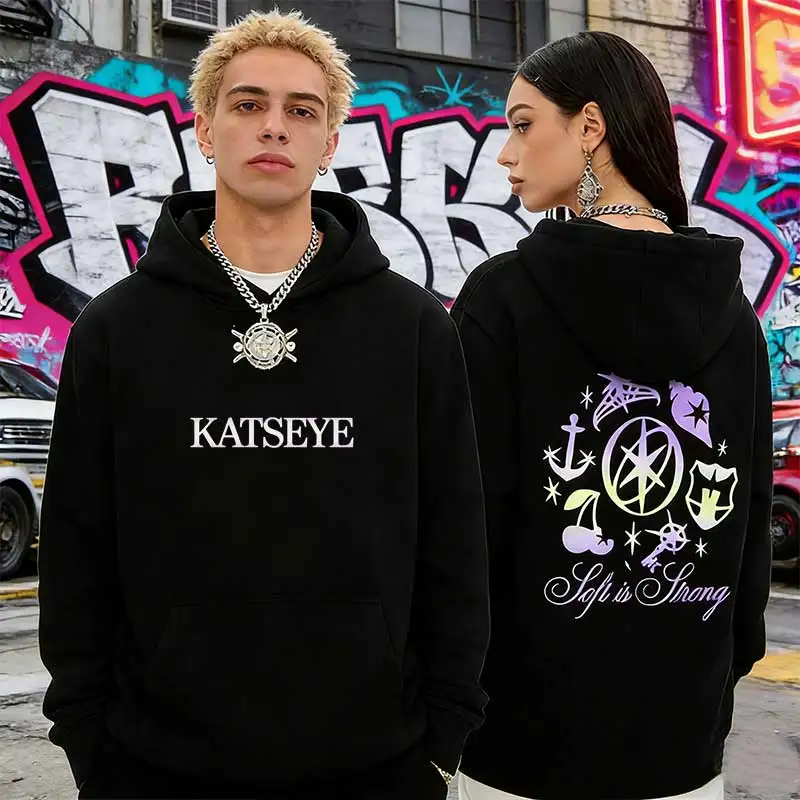 2026 Neue Katseye Männer und Frauen lässige Kapuzenpullover große Ärmeltrikots dickes Kapuzenpullover Paar