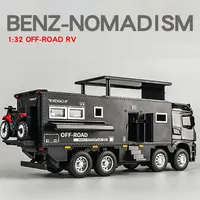 1:32 Mercedes Benz Nomadism Off Road Vehicle RV Alloy Model Car Collection Diecast Miniature Toy Sound & Light Toy For Kids Gift