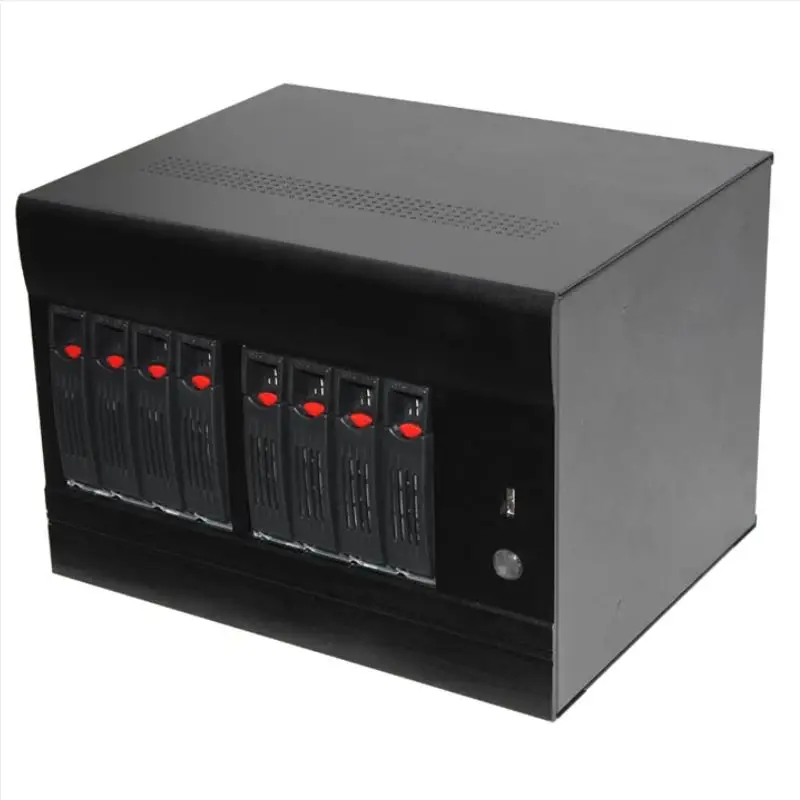 8-Bay NAS Chassis Aluminum Alloy Panel SATA Backplane Home Cloud Storage Server IPFS Interstellar Small Chassis