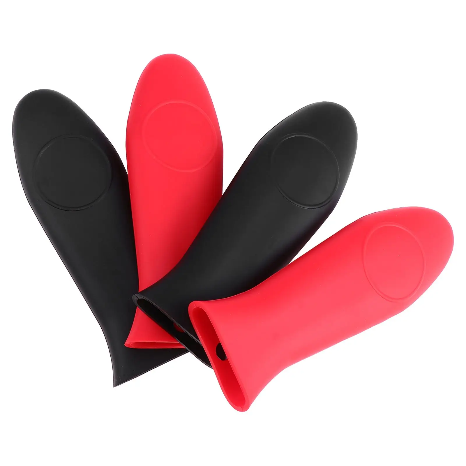 

4 Pcs Silicone Pot Handle Cover Heat Resistant Anti Scald Fry Pan Holder Soft Grip Sleeve Insulation Kitchen Cookware Parts Safe