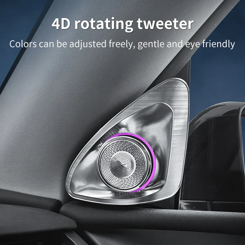

Model Y 4D Rotating Tweeter 64 Colors Ambient Light Front Door Tweeter Speaker For Tesla Model 3 Model Y