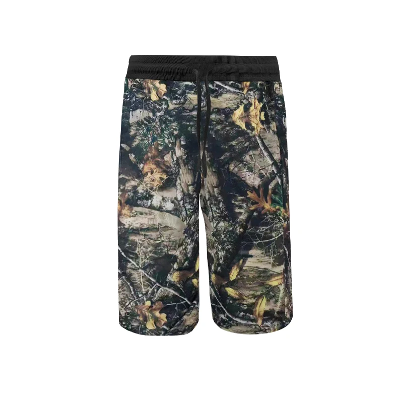 Impressão Digital Camouflage Shorts dos homens, flexível, estiramento, Seven Point, Athleleisure, verão, Amazon, 2024