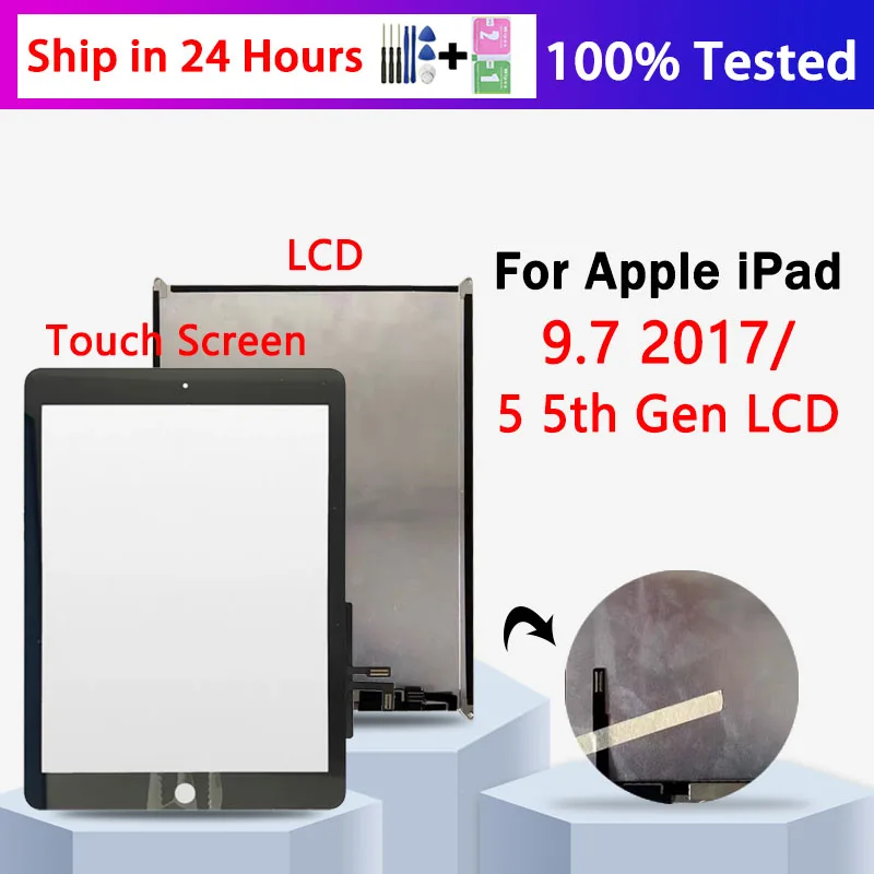 

A1822 A1823 Премиальный ЖК-дисплей для Apple iPad 5, 5-го поколения iPad 9,7 2017, ЖК-дисплей, сенсорный экран, дигитайзер, панель в сборе