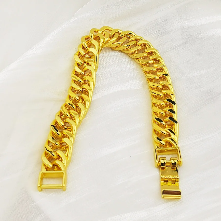9999 gold Cross-border best-selling trendy handchain for men and women with unique and powerful style. It is a fashionable