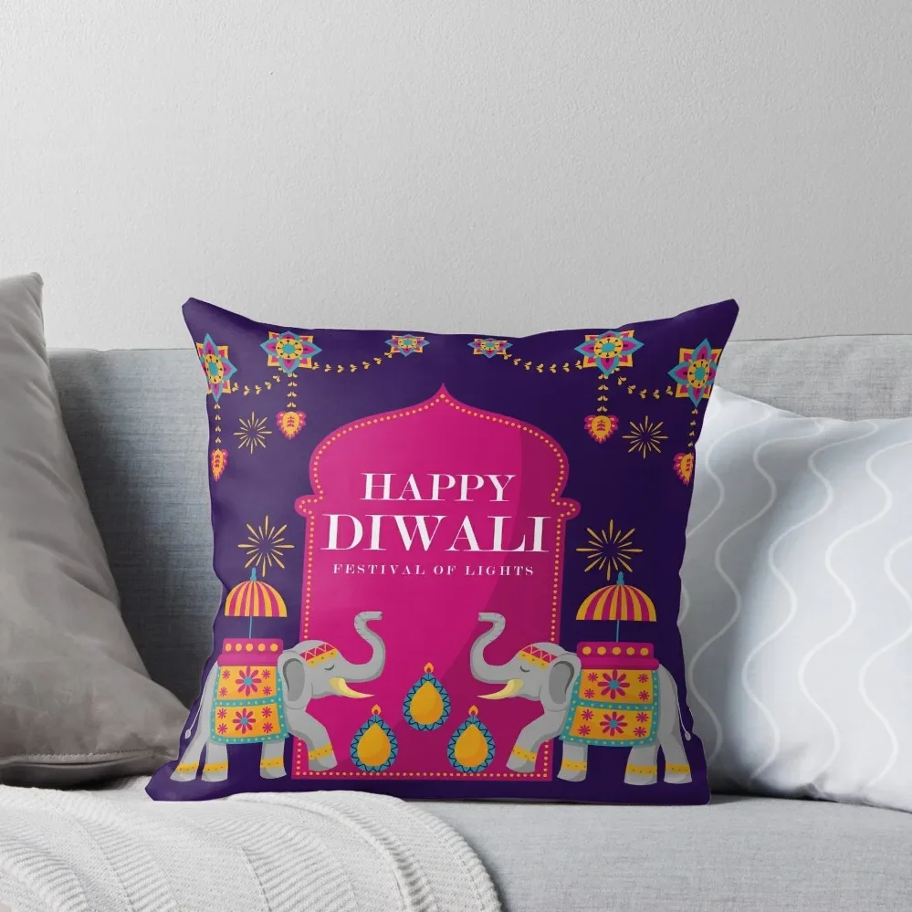 

Happy Diwali-праздник огней, декоративная подушка под мрамор
