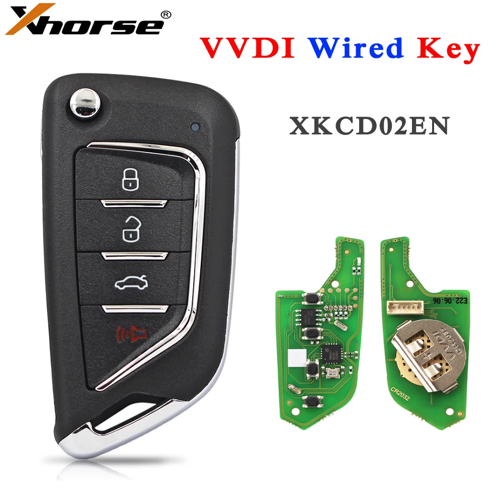 Xhorse XK Series XKCD02EN Universal Wire Remote VVDI Car Key for VVDI2 / VVDI Mini / Key Tool Max for Cadillac Style