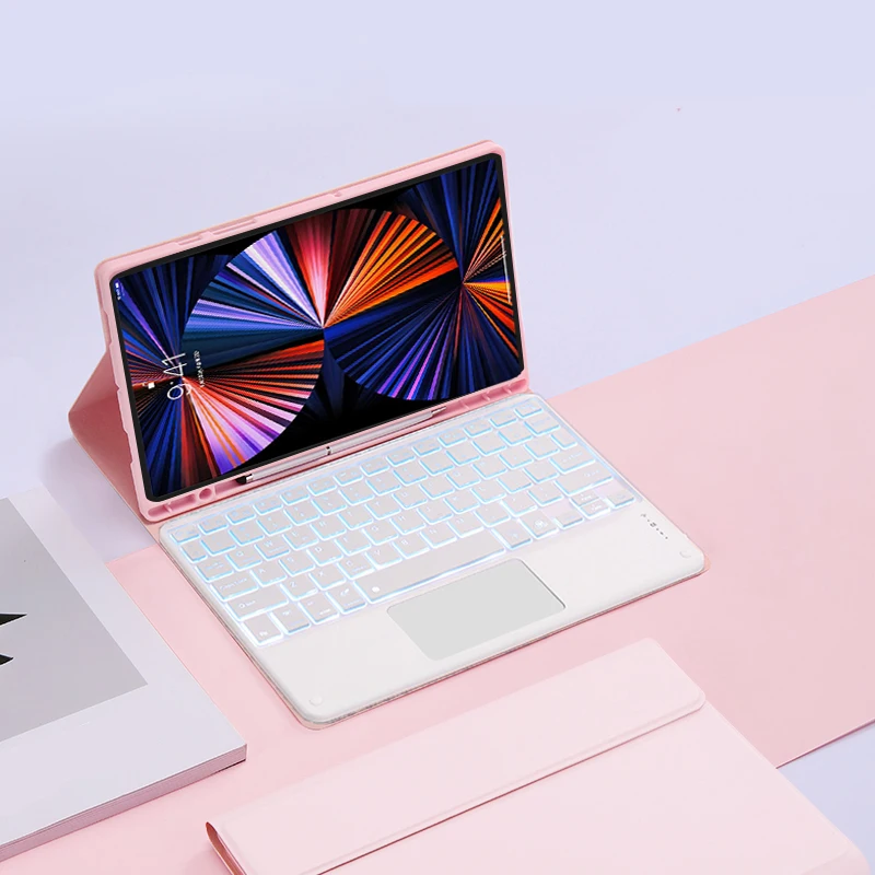 

Чехол с сенсорной клавиатурой для Samsung Galaxy Tab S10 FE/S9 FE10,9 дюйма, клавиатура с магнитной подсветкой для Samsung Tab S10 FE, чехол