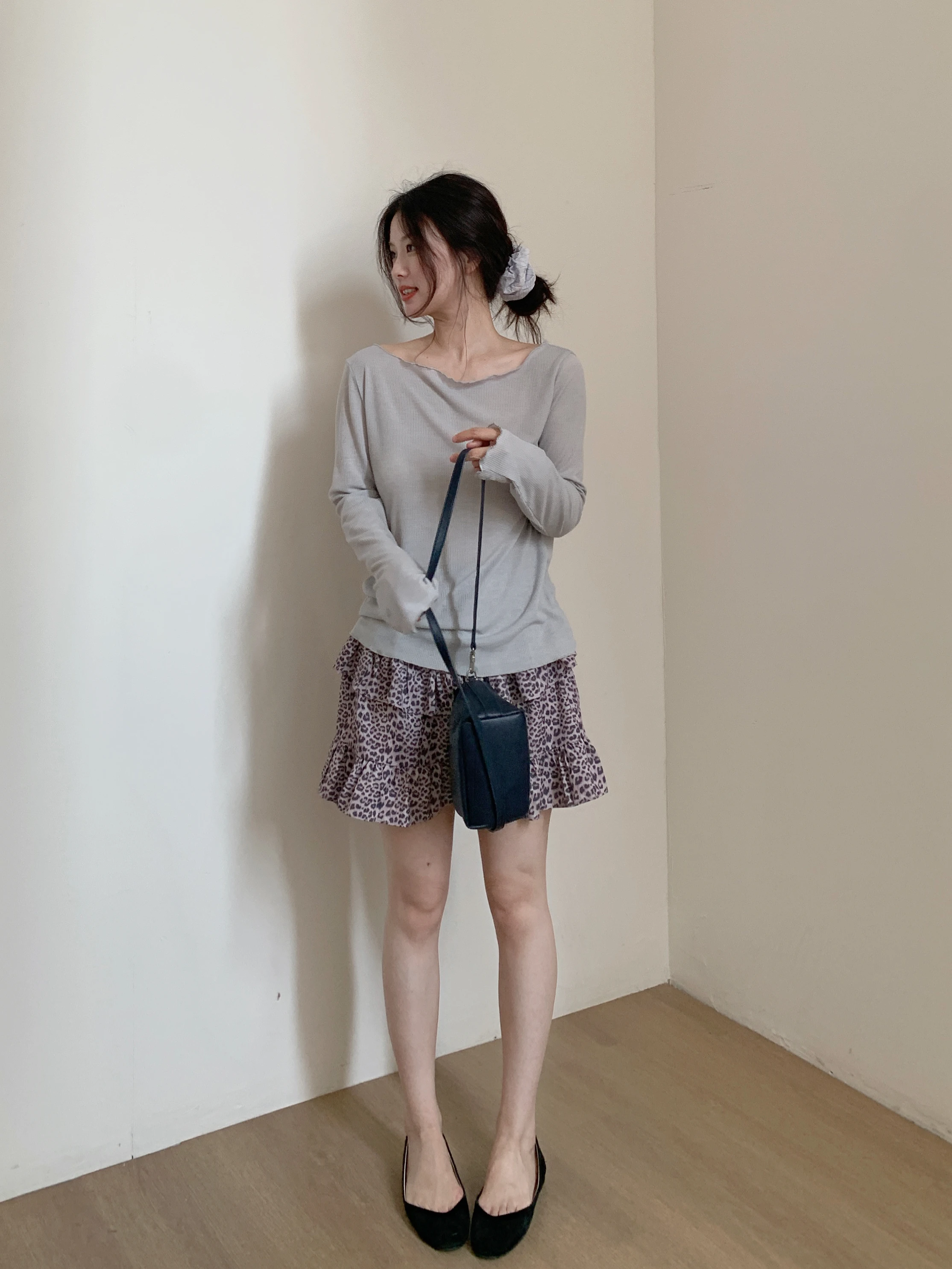 

New Arrival Fish Not Added Cool Loose Sun Protection Shirt Wood Grain Lazy Comfortable Top Women's Cotton Knittedwear