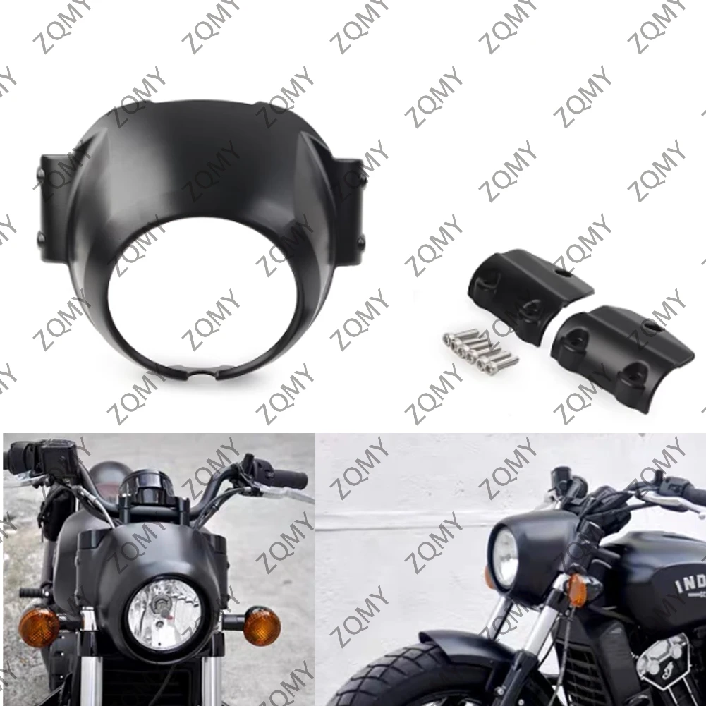 Motorcycle Windscreen Windshield Headlight Bezel Upper Fairing For Indian Scout 2015 2016 2017 2018 2019 2020 2021 2022