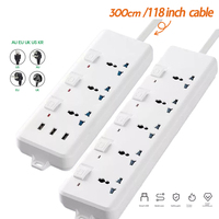 Smart Extension Cord 3m/5meter multi Power Strip 3 USB With Separate Switch Extension Power Socket With Safety Protection