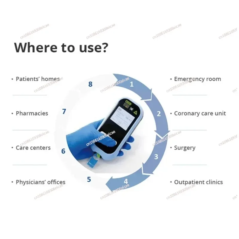 Blood Coagulation Analyzer ElectroMeter for Professional Point of Care Patient Self-Testing Portable Coagulometer PT/INR Meter