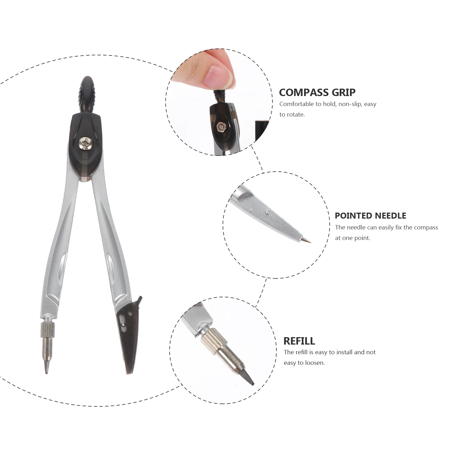 

Plastic Drawing Kit 2 Sets Compass Ruler Engineering Stationery Drafting Tools Storage Bag School Supplies Geometry Set Art