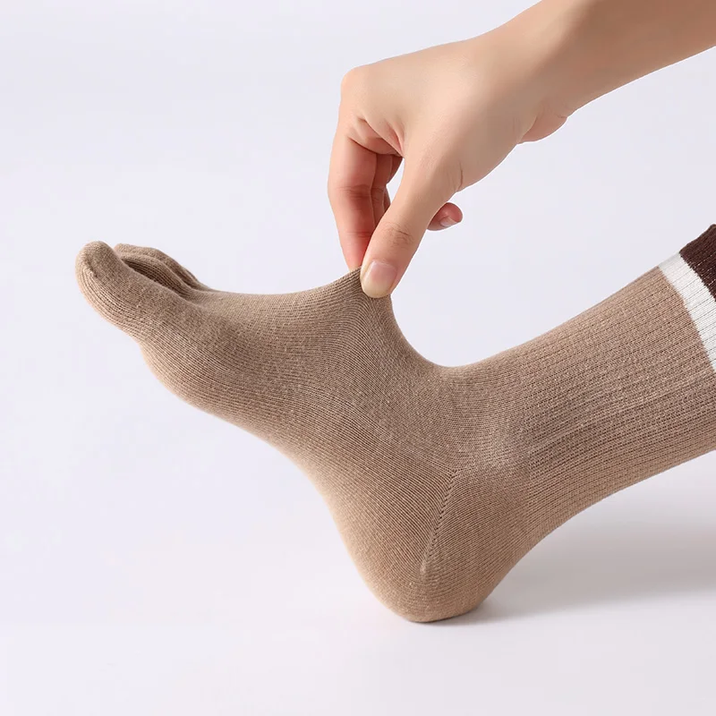 New Cotton Five Finger Socks For Woman Girl Solid Breathable Soft Elastic Harajuku Socks With Toes Four Seasons Short Socks