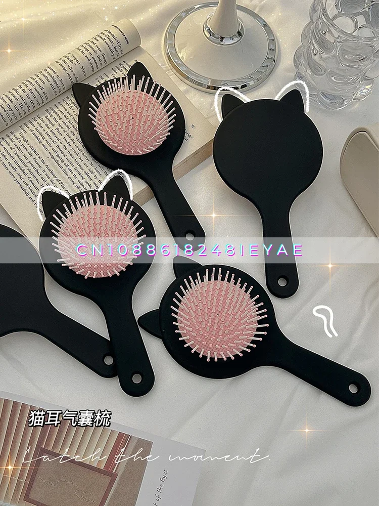 Cute Cat Ears Portable Airbag Air Cushion Comb Ladies Household Anti-static Massage Comb Student Hairdressing Small Comb