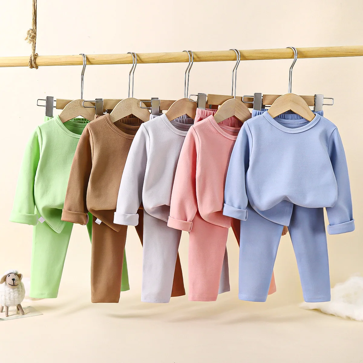 

Kids Thermal Underwear Set Soft Cotton Warm Boys Pajamas Autumn Winter Children Clothes Comfortable Loungewear Girls Sleepwear