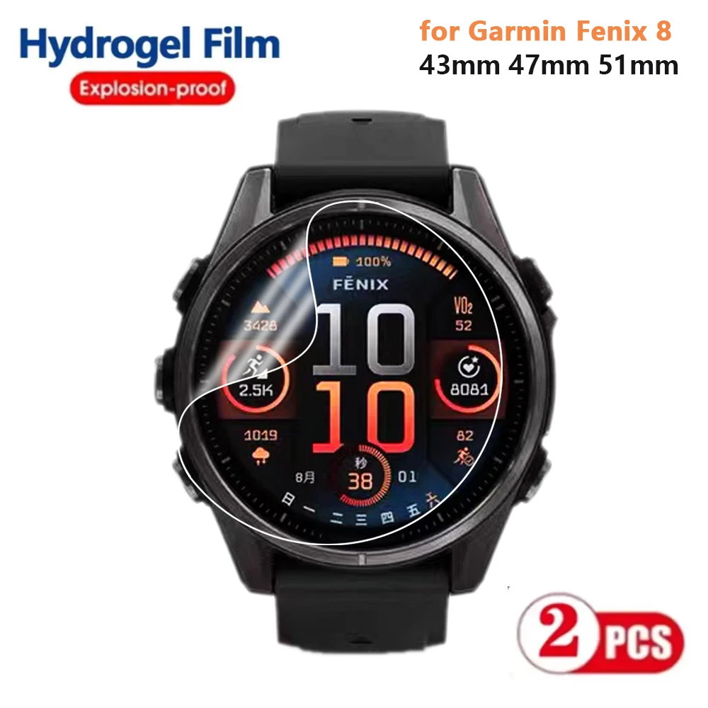 HD Clear Hydrogel Film for Garmin Fenix 8 47mm 7X 6X 5X 7 6 5 7S 6S 5S 265 265S 255 255S 965 Smart Watch Anti-scratch Soft Film