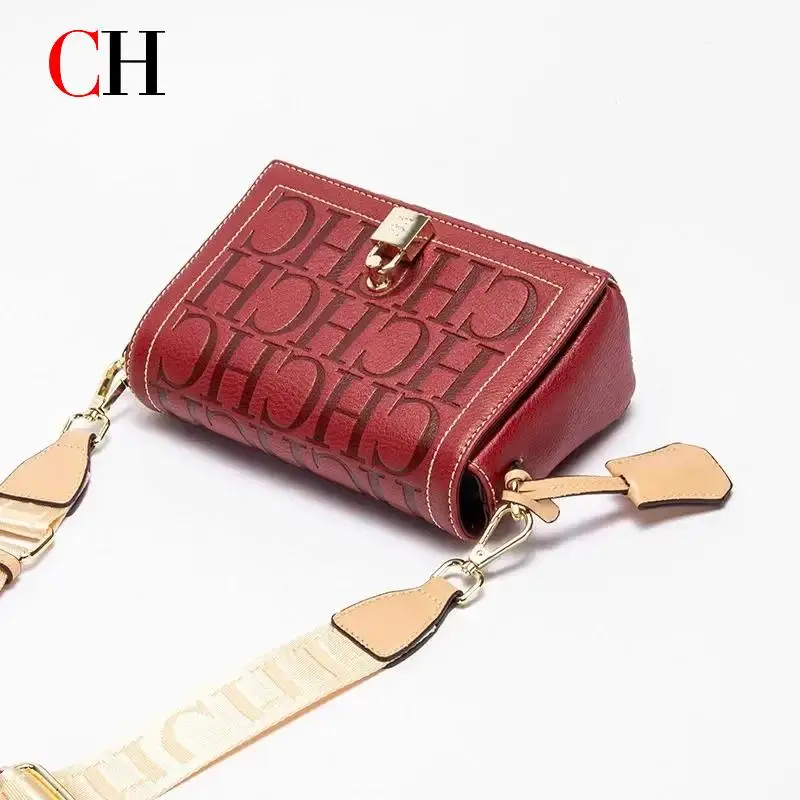 

CH Solid Colour Printed Head Bag Women's Shoulder Bag Luxury Brand Fashion Design Model Metal Accessories Women's Crossbody Bag