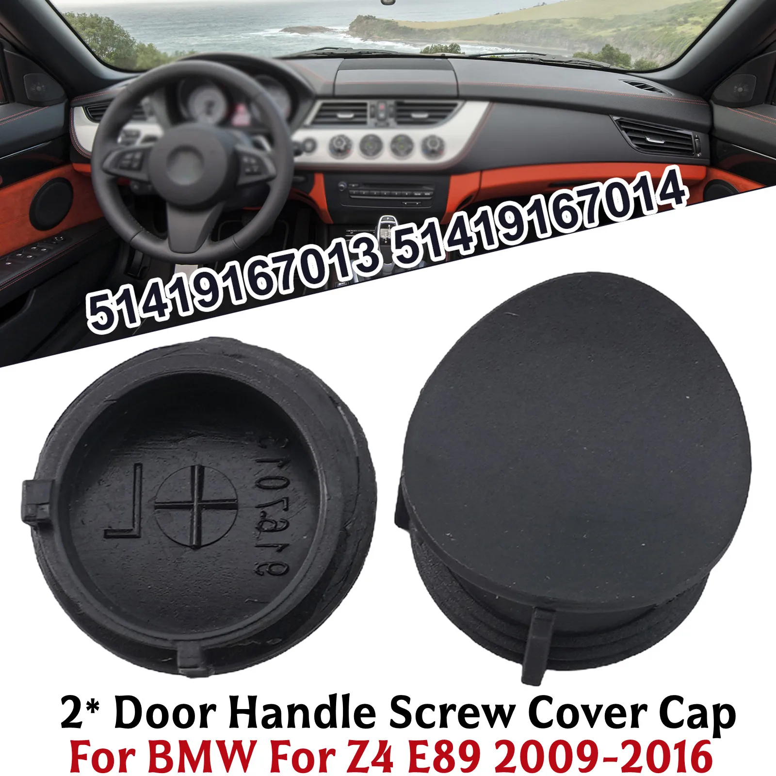 

1 Pair Inner Door Handle Screw Cover Cap For BMW For Z4 E89 2009-2015 Vehicle Accessories Repacement Parts For Home Car