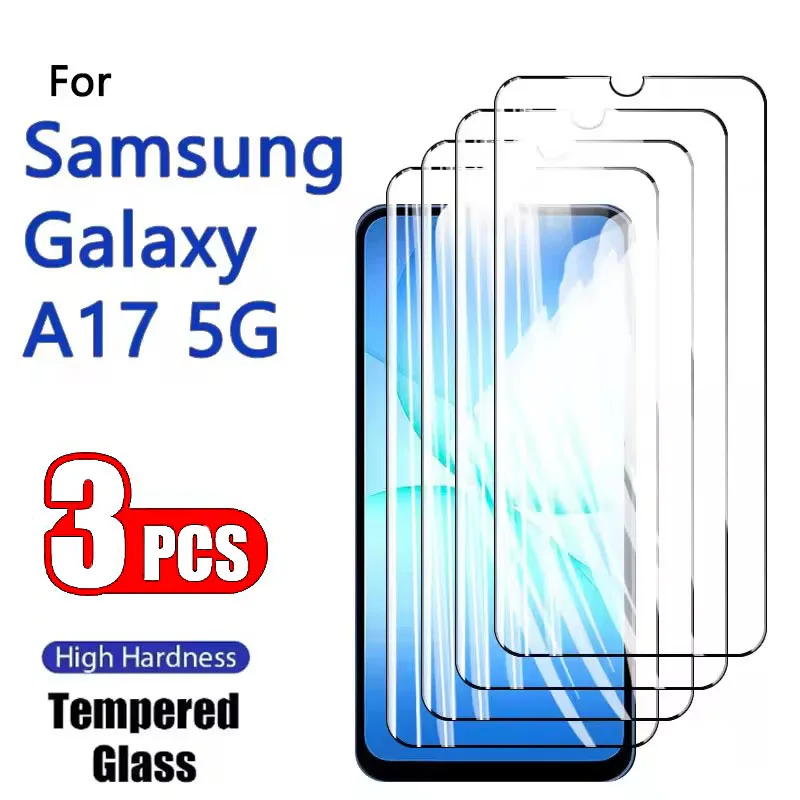 3PCS gehärtetes Glas Film für Samsung Galaxy A17 F17 F16 M16 Displayschutzfolie